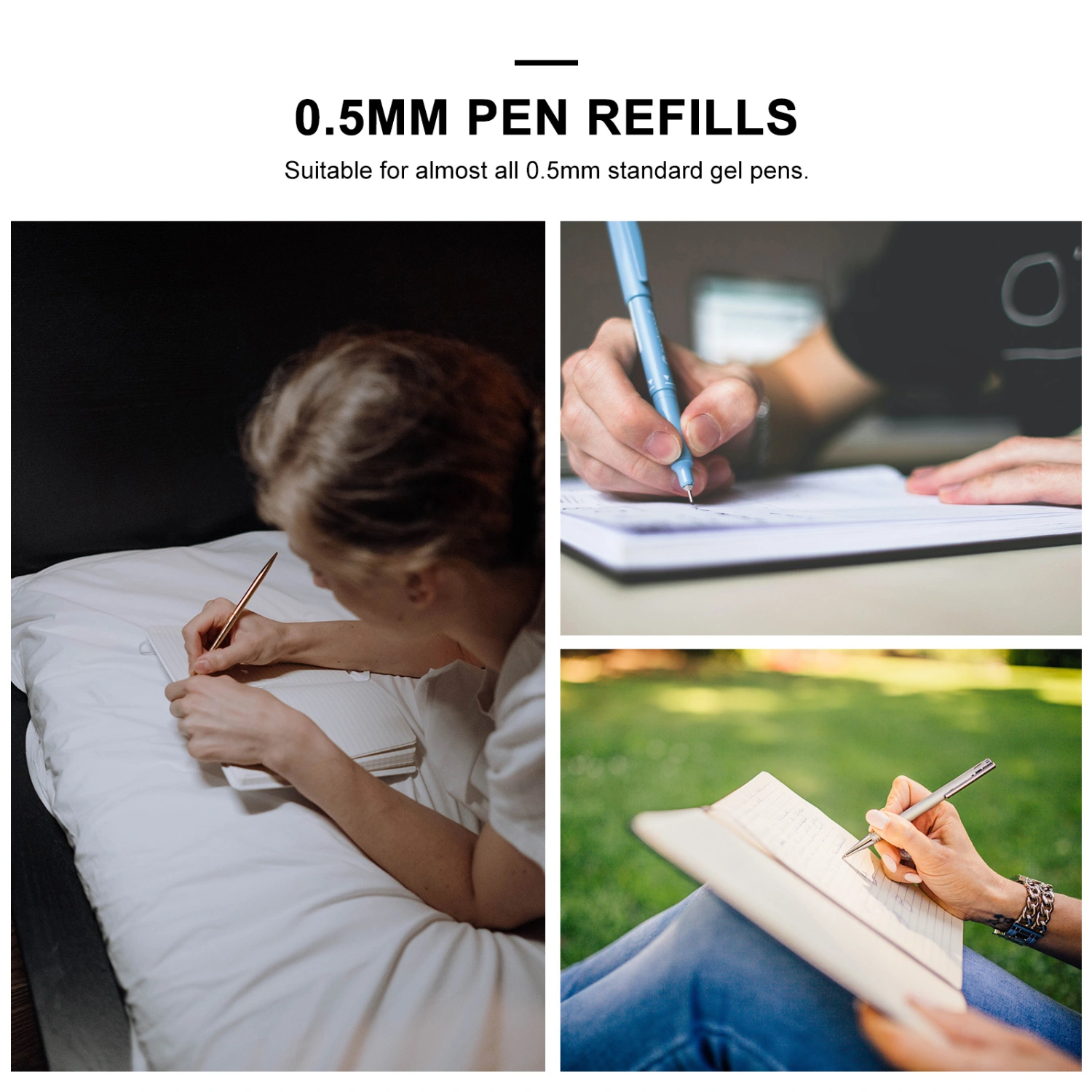 100pcs Colorful Gel Pen Refills 0.5mm Ink Pen Refill Student Stationery