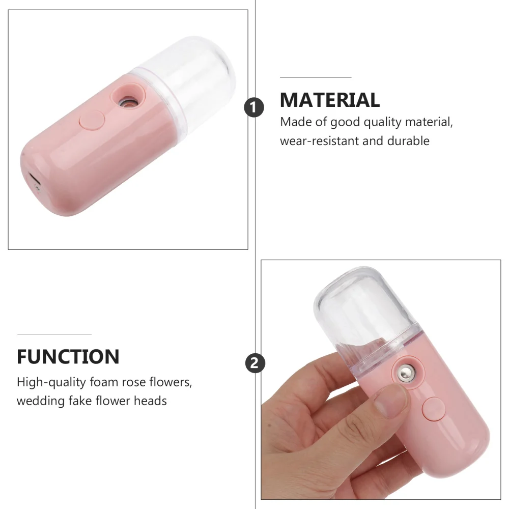 1Set Nano Facial Mister Portable USB Rechargeable Face Humidifier Facial Steamer