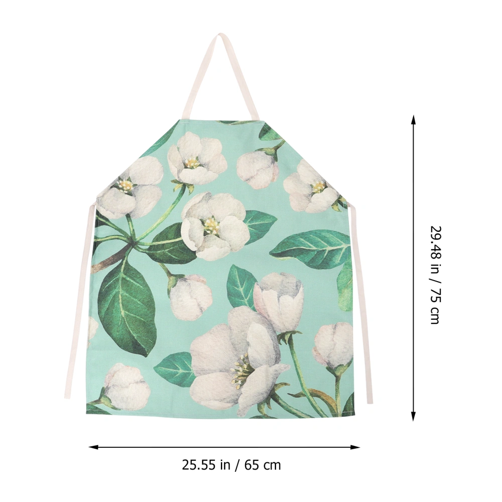 1Pc Beautiful Pattern Apron Home Adjustable Apron Cooking Kitchen Apron