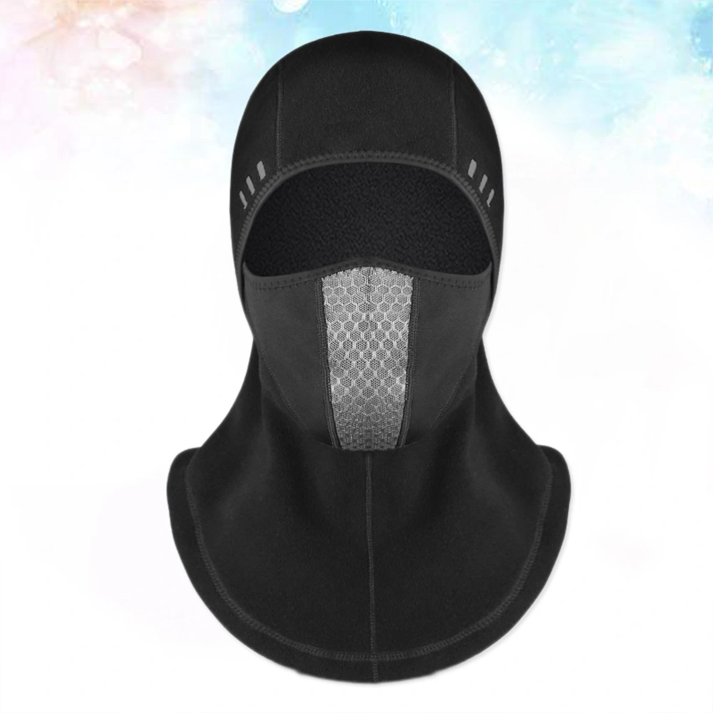 Winter Riding Warm Mask Hood for Unisex Windproof Dust Protection Outdoor Cycling Motorcycle Balaclava Hood Breathable Full Face Mask for Men and Women Free Size (Black)