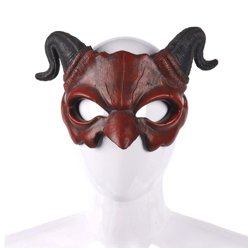 Half Face Claw Devil Mask Halloween Ghostlike Mask Costume Party Mask Cosplay Mask Brown