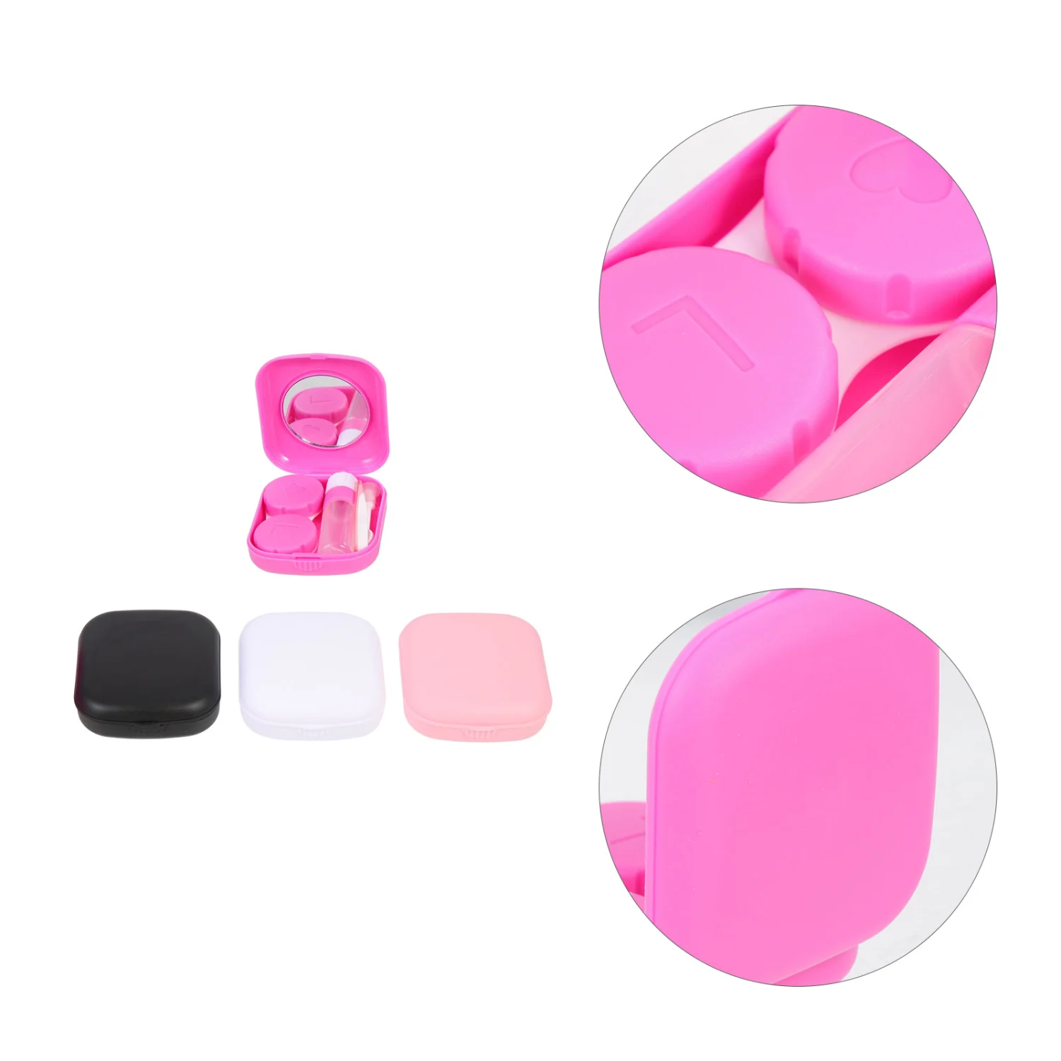 4 Sets of Contacts Lens Case Contact-lens Box Container Miniature Contacts Lens Holder