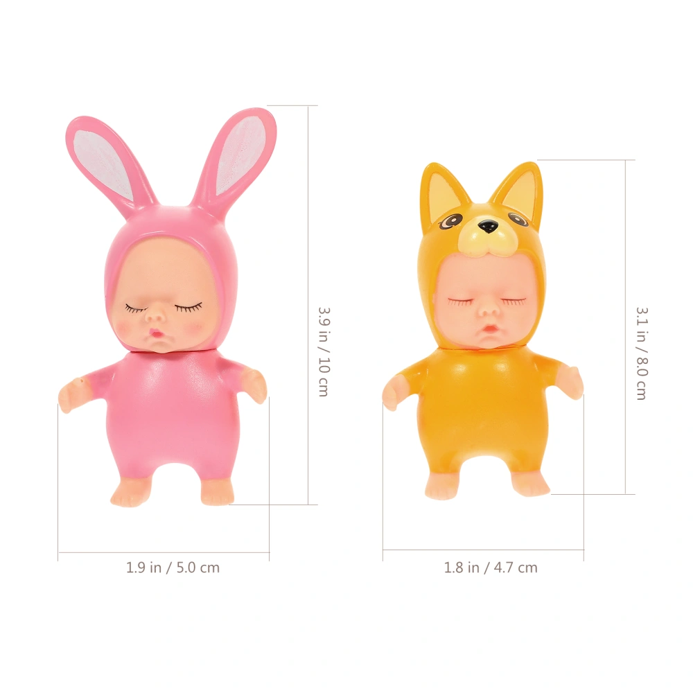 4Pcs Sleeping Baby Cake Ornaments Sleeping Baby Figurines Baking Dessert Toppers Cake Decorations