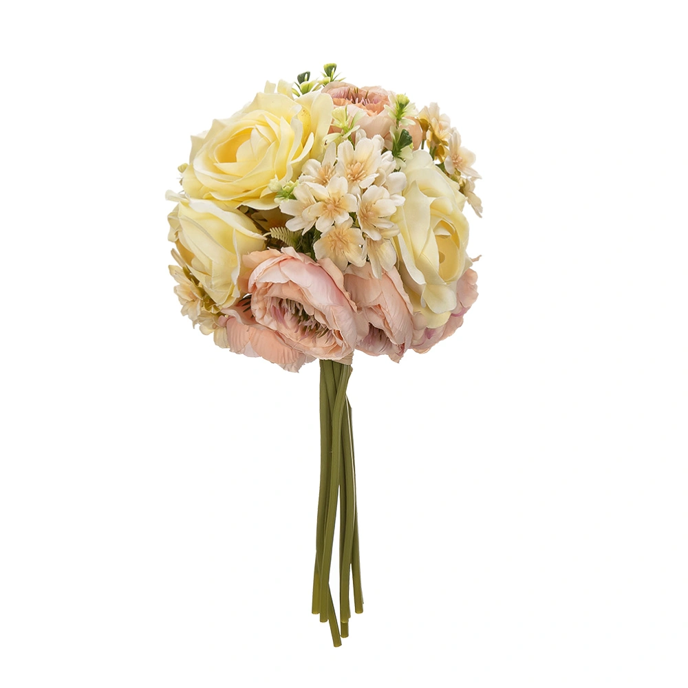 1 Bouquet Wedding Bridal Bouquet Simulation Flower Decor Artificial Flower Prop