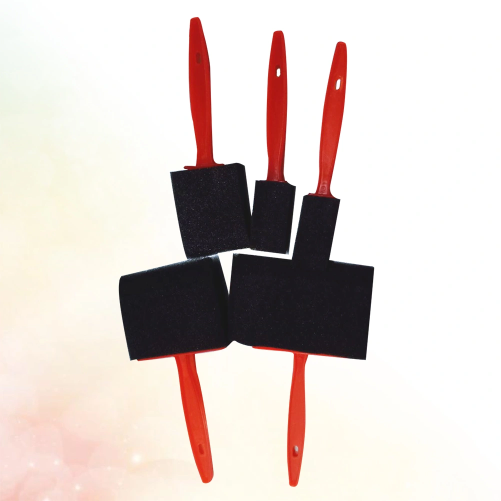 20pcs Sponge Wood Handle Paint Brush Lightweight Durable and Used for Children's Drawing Graffiti Tools