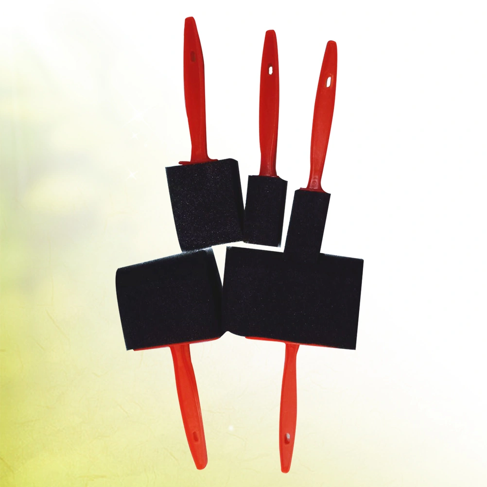 20pcs Sponge Wood Handle Paint Brush Lightweight Durable and Used for Children's Drawing Graffiti Tools