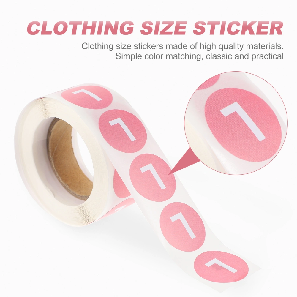 2 Roll Round Clothing Size Sticker Label Premium Size Sticker Safe Size Sticker