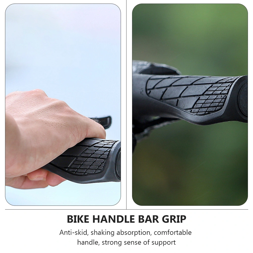 1 Pair Bike Rubber Handlebars Practical Bike Useful Bike Accessories (Black)