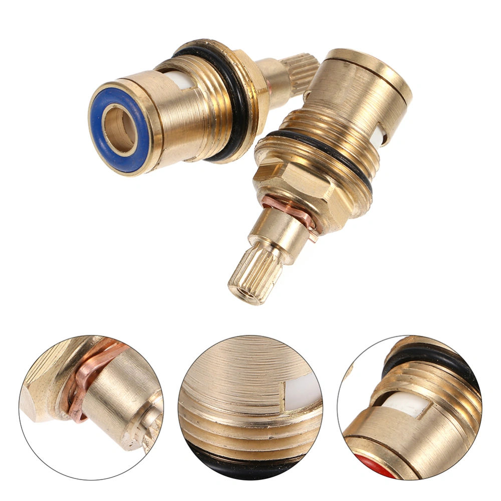 2pcs Faucet Cartridge Tap Cartridge Replacement Copper Faucet Replacement Part