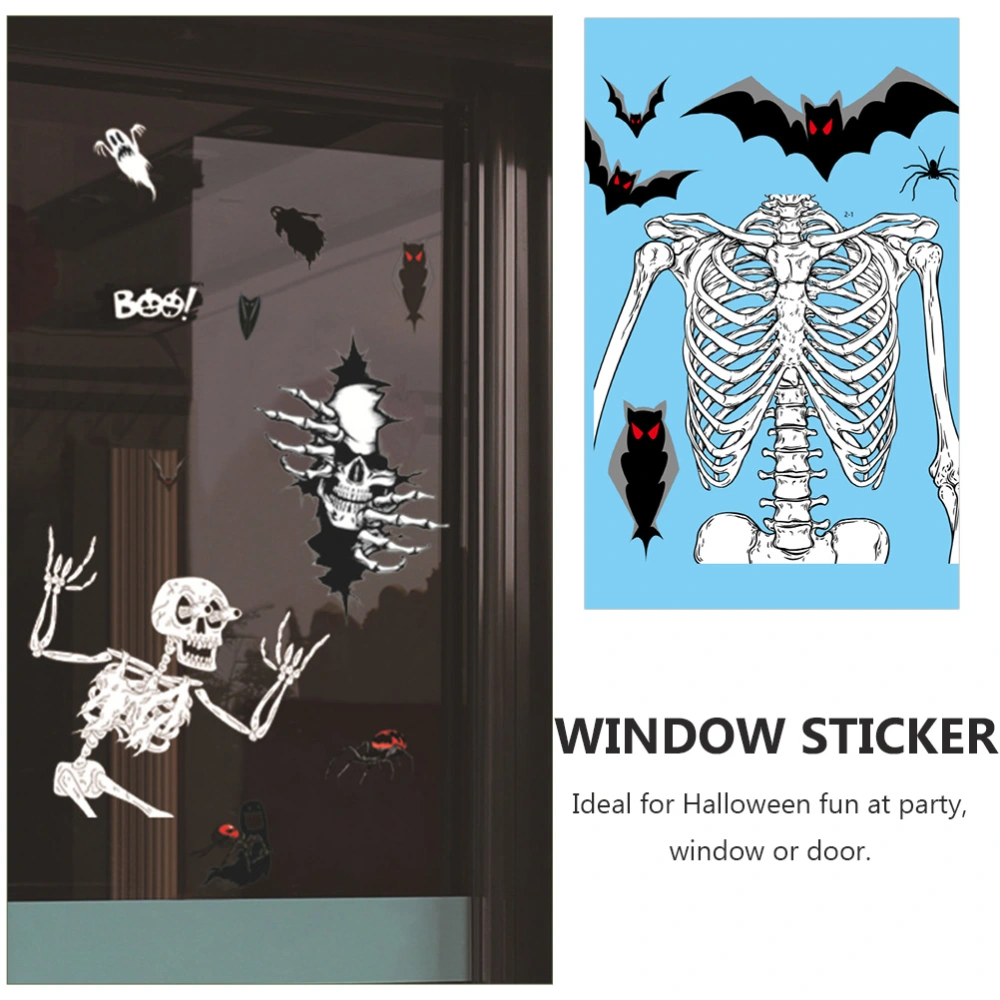 1 Set Halloween Wall Sticker Ornament Unique Window Stickers Halloween Decor