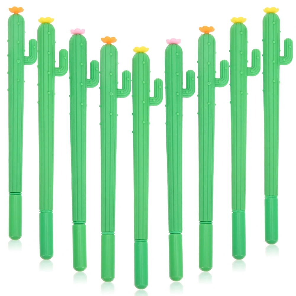 10Pcs Cactus Roller Pens Creative Rollerball Pen Ink Pens Students Writing Pens