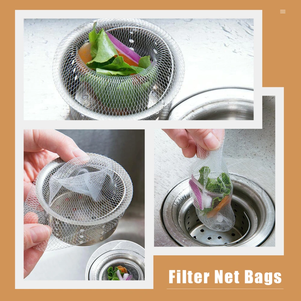 300Pcs Kitchen Sink Strainer Mesh Bag Wash Basin Filter Mesh Bags for Home