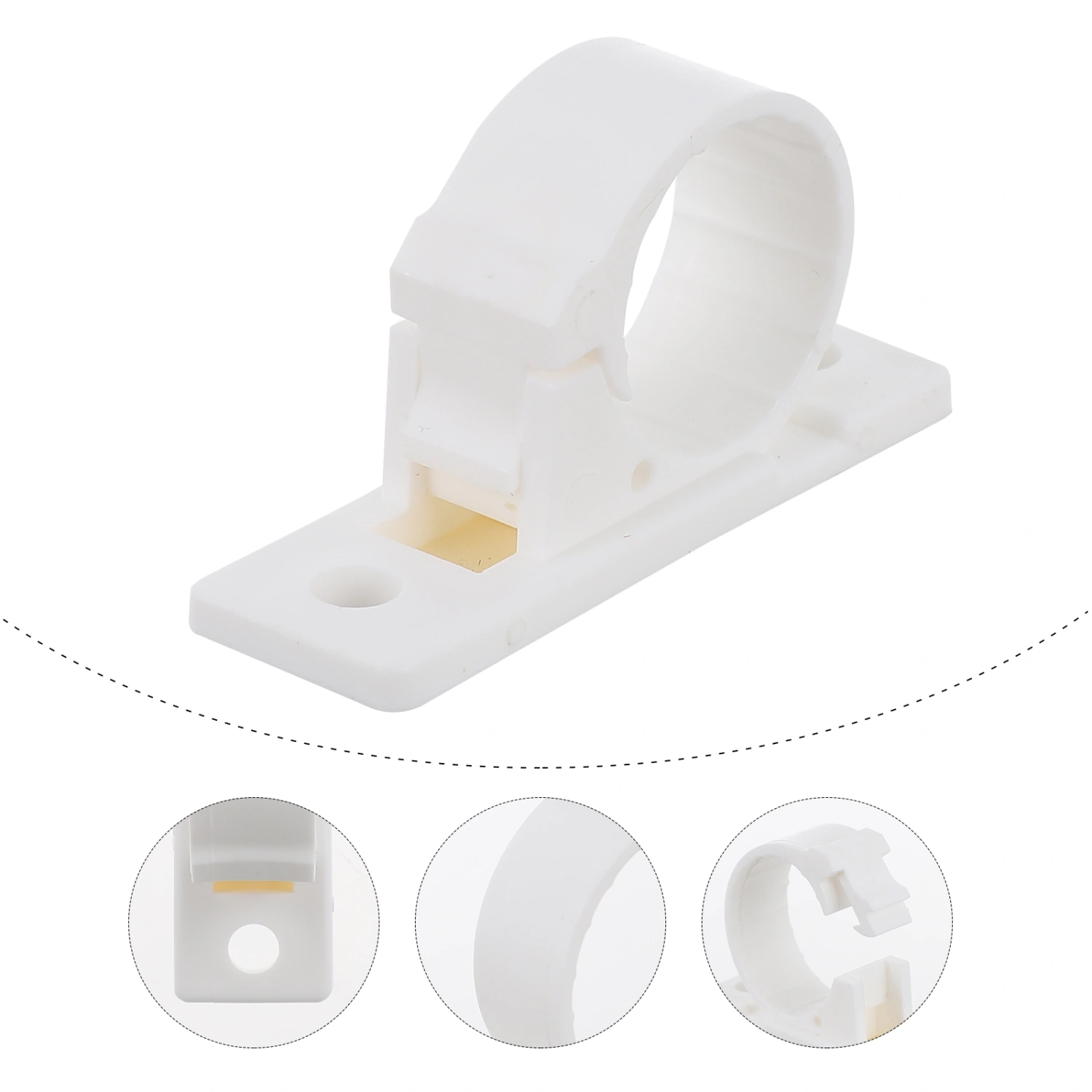 20pcs Self Adhesive Cable Clips Plastic Wire Clips Household Cord Holders