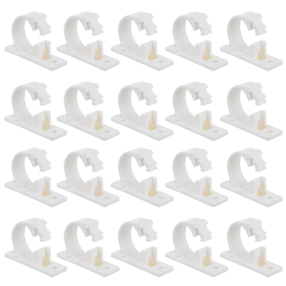 20pcs Self Adhesive Cable Clips Plastic Wire Clips Household Cord Holders