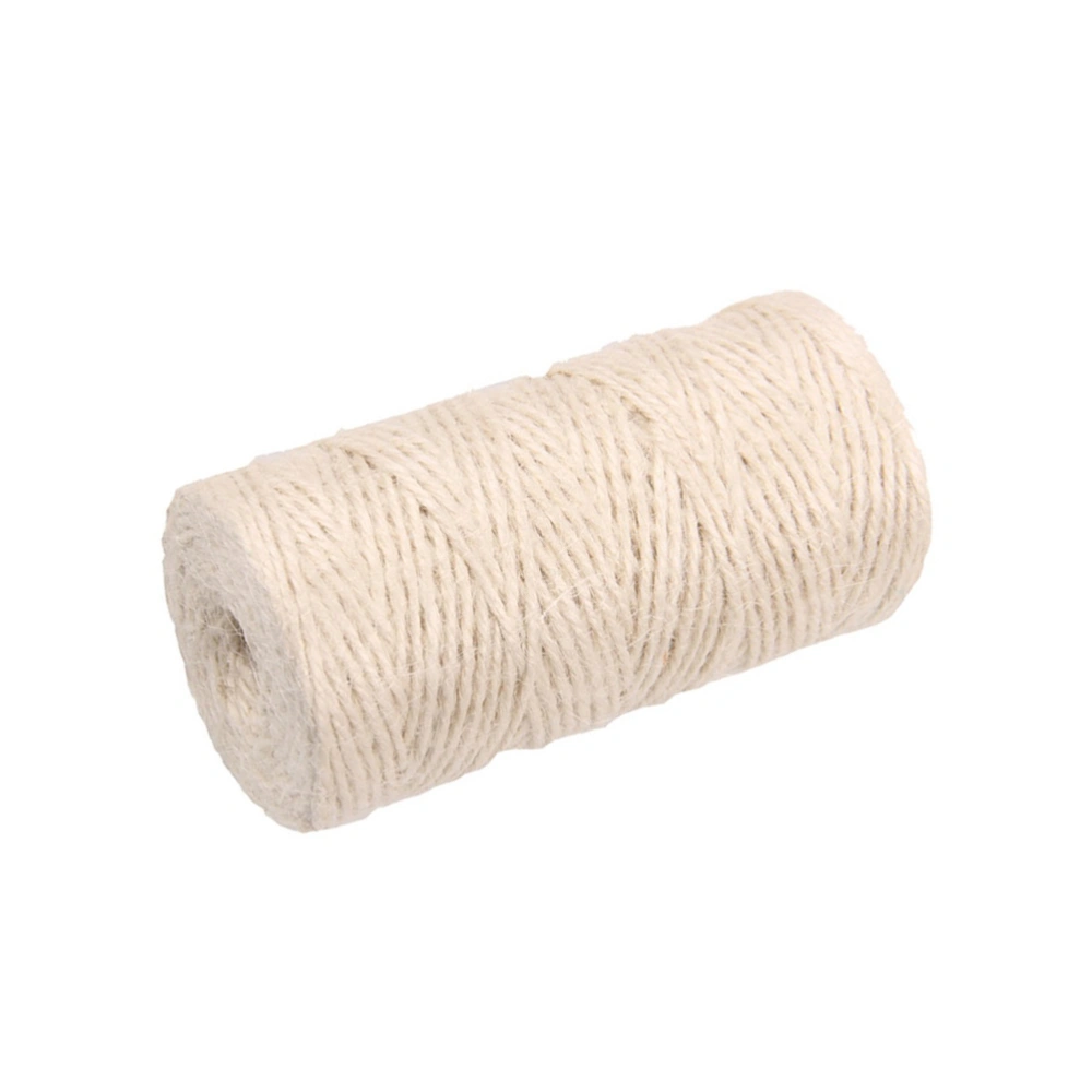 100M Hemp Rope Arts and Crafts Hemp Rope For Gifts DIY Crafts Festive Decoration Bundling and Gardening (Beige)