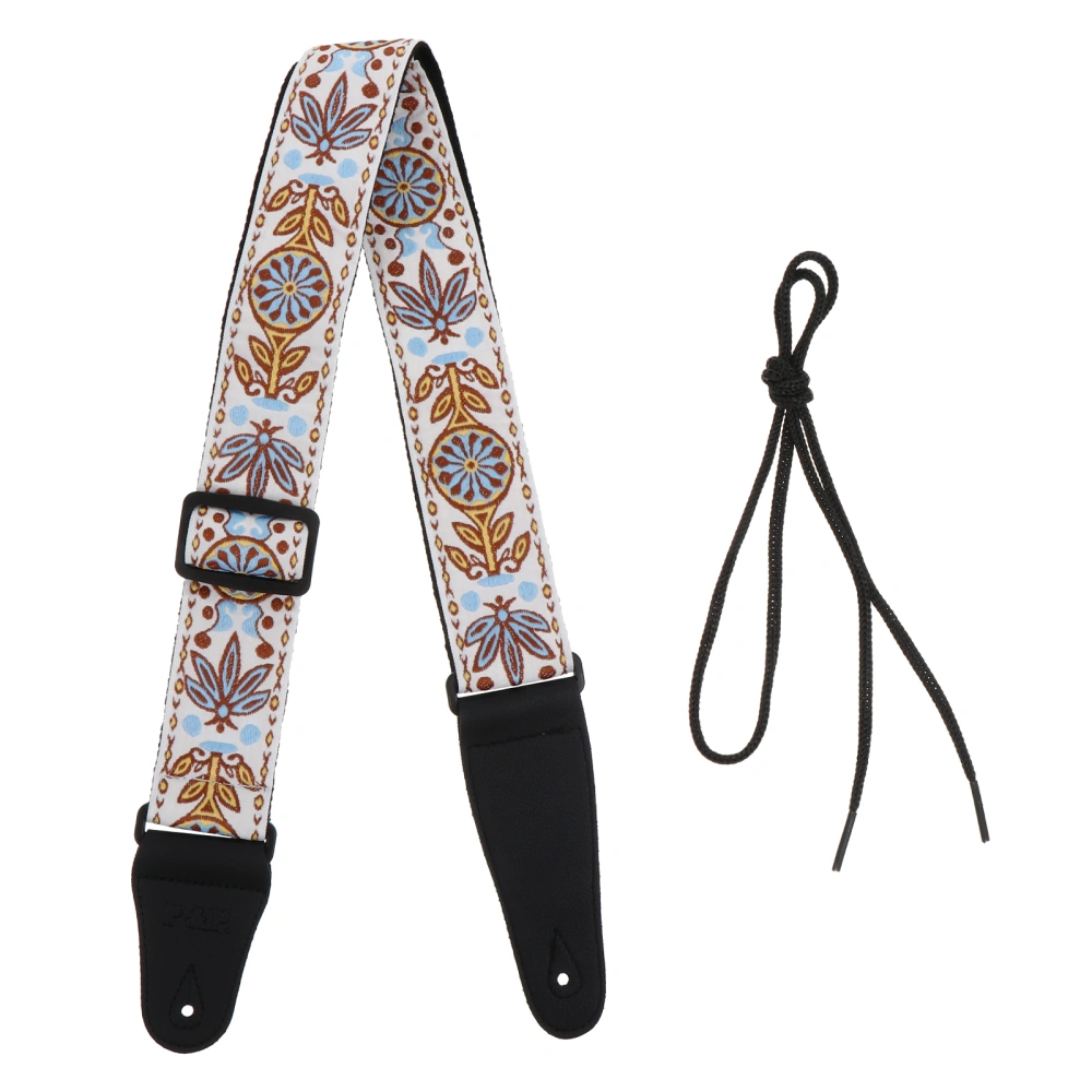 1Pc Ethnic Style Guitar Belt Decorative Guitar Strap Creative Guitar Accessory