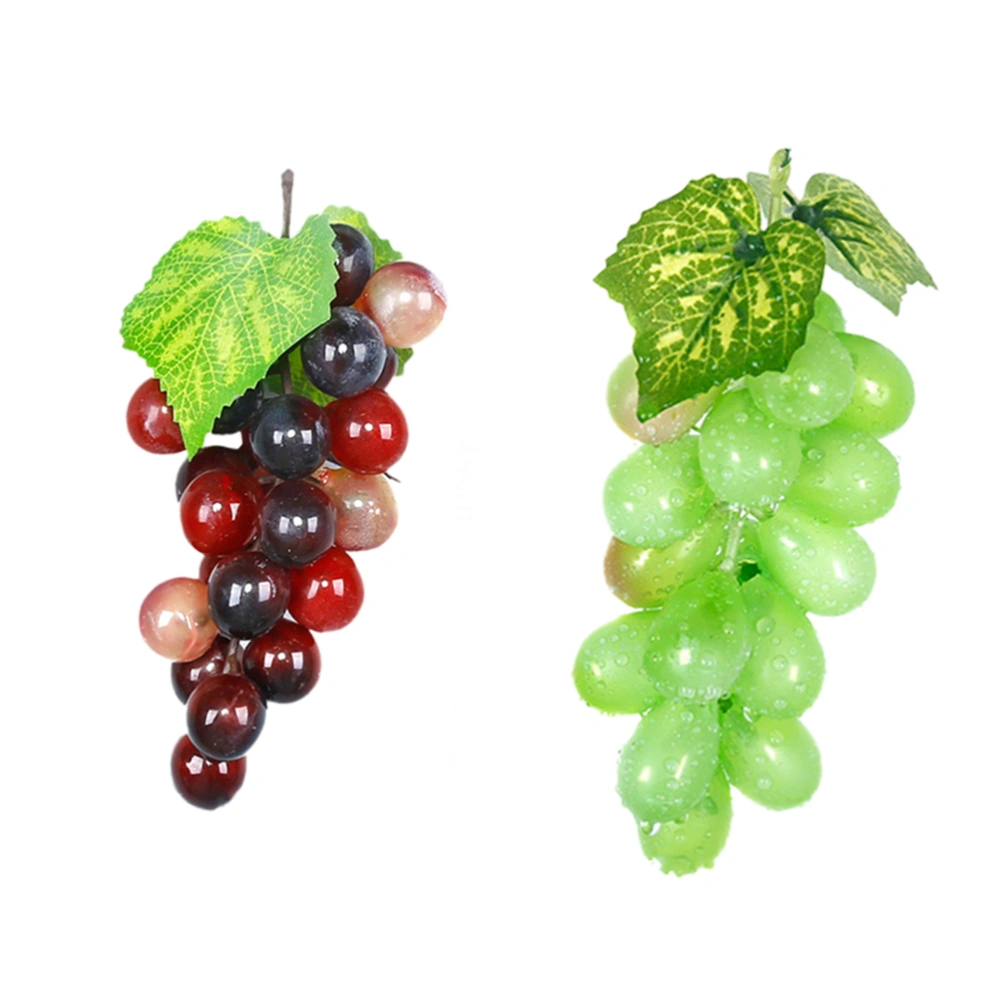 5pcs Artificial Frosted Grapes Simulation Fruit Photography Props Lifelike Fruit Centerpiece for House Kitchen Pub Decoration Cabinet