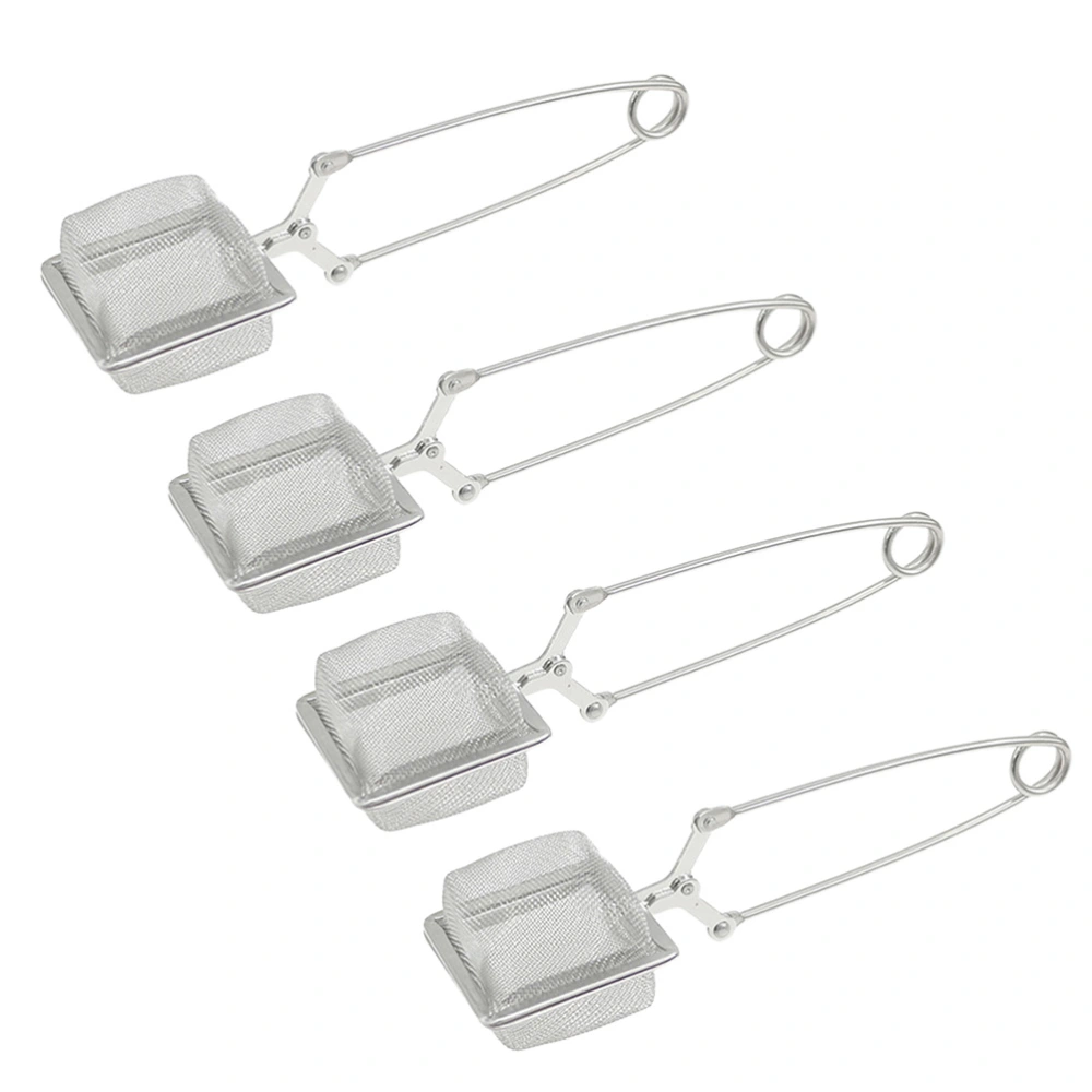 4pcs Fine Mesh Tea Strainer Stainless Steel Tea Filter Teapot Mug Cup Filter