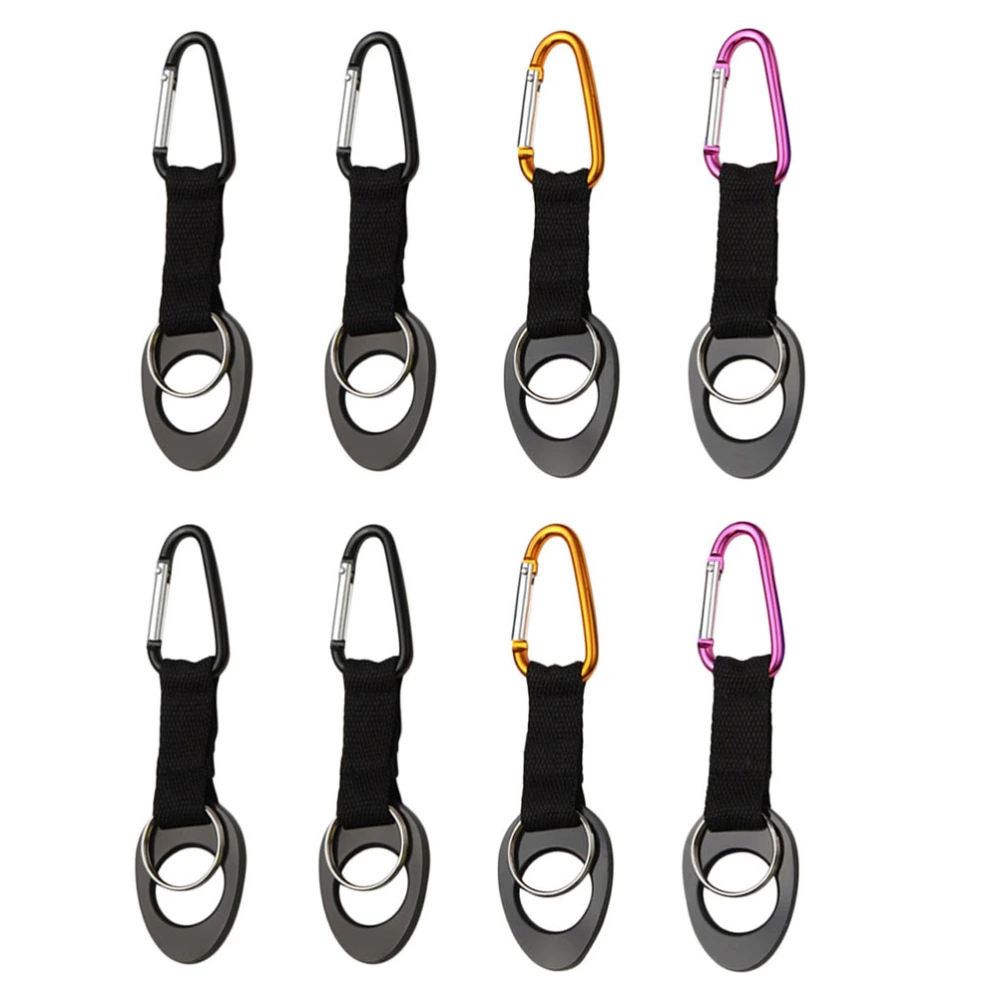 8Pcs Outdoor Kettle Buckle Aluminum Alloy Bottle Carabiner Backpack Hanging Hook