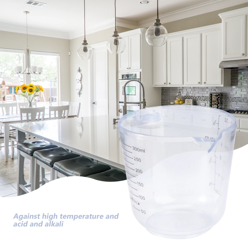 Plastic Large Measuring Cup Water Drinks Household Kitchen Liquid Container with Handle (Transparent)