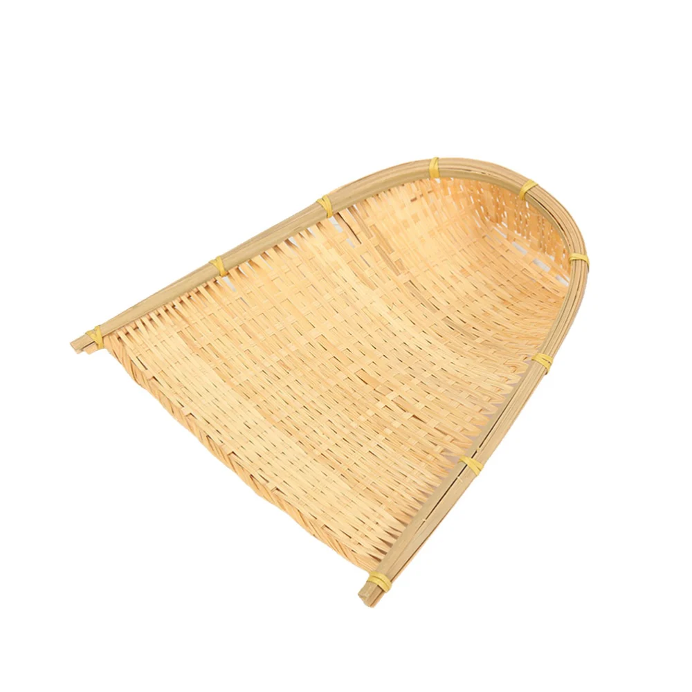 DIY Bamboo Weaving Dustpan Hanging Decors DIY Creative Art Painting Hanging Pendants Creative Corridor Painting Pendants