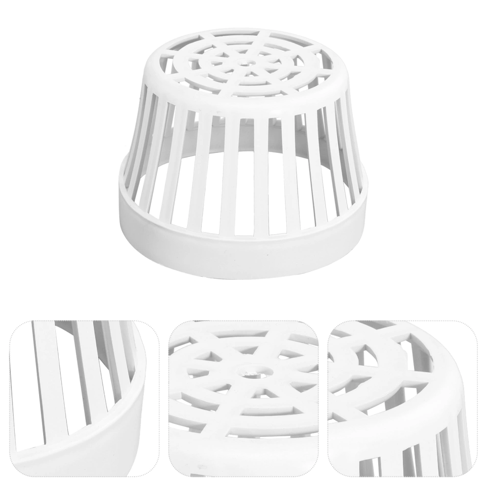 1pc PVC Drainage Pipe Breathable Lid Roof Floor Drain Lid Filter Strainer