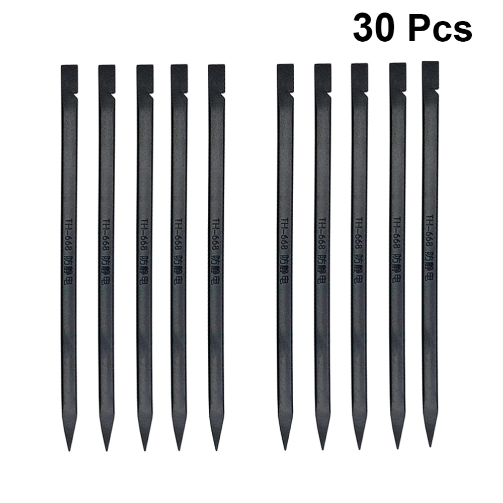 30pcs Anti-static Disassemble Rods Spudger Crowbar Pry Bar Repair Tools for Phone Tablet PC LCD Screen Disassembly (Black)