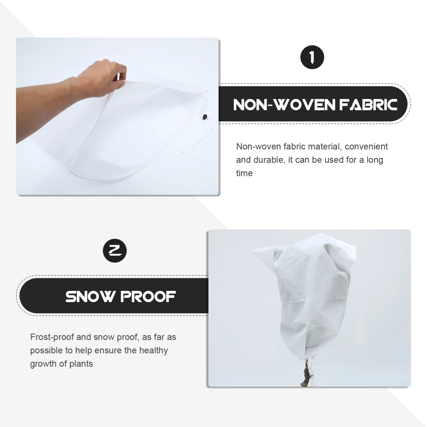 2Pcs Plant Anti-freeze Covers Winter Outdoor Potted Shrubs Protective Bags
