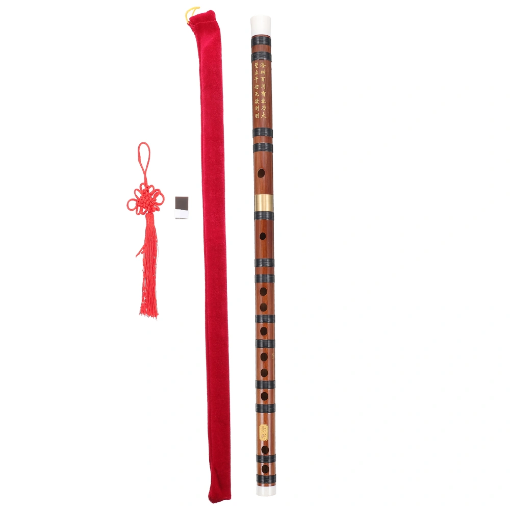 1 Set of Chinese Style Bamboo Flute Kids Adults Portable Flute for Beginner F Tone