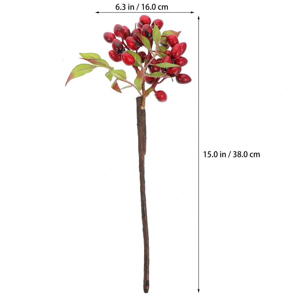 2 Pcs Artificial Olive Berry Flowers Simulation Berry Branched Olive Berry Decor