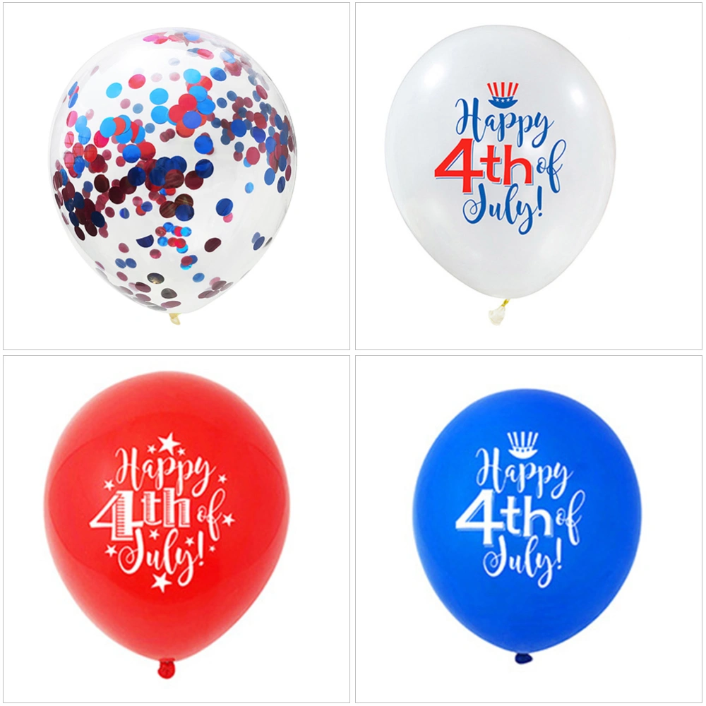 36Pcs Decoartive Party Balloons Independence Day Cheering Balloons for Home