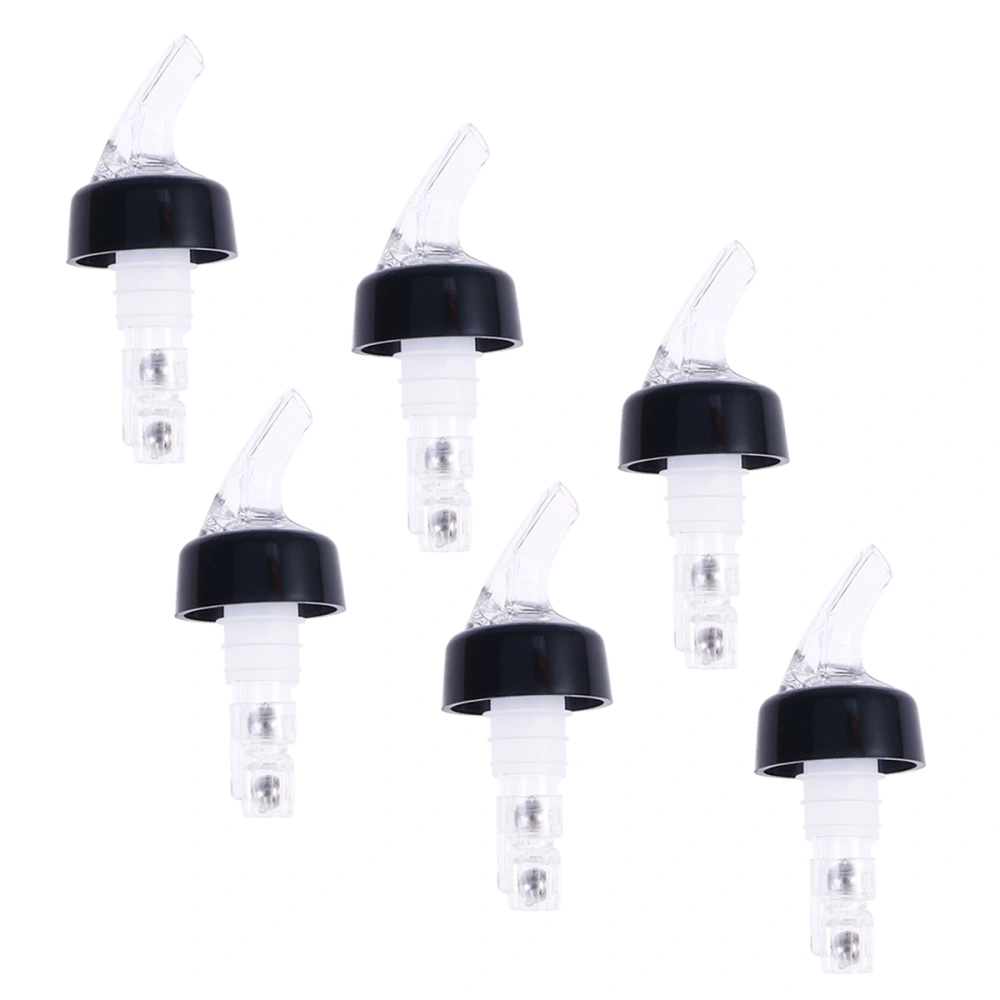 6PCS 30ML Quantitative Wine Pourer Kitchen Condiment Bottle Pourer Bottle Stopper Pour Guiding Tool (Random Color)