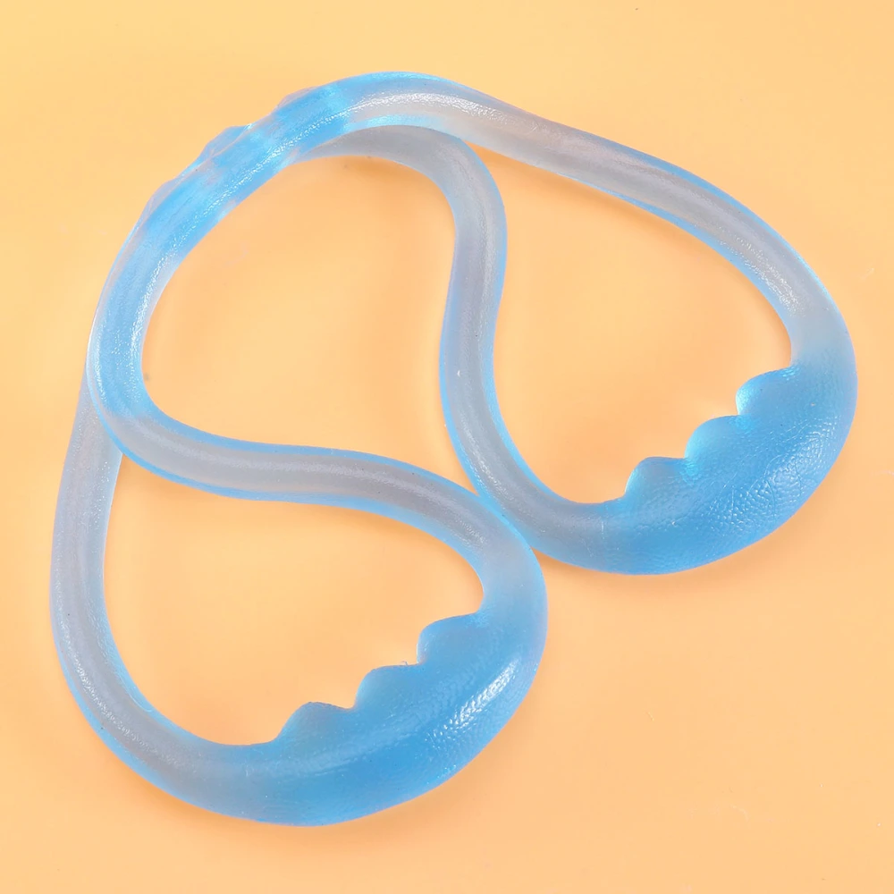 Silicone Yoga Tension Band Multifunctional Portable Figure 8-Shaped Silicone Elastic Pull Rope Fitness Yoga Resistance Band(Blue)