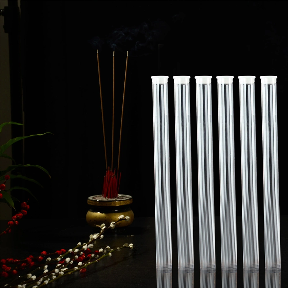 10Pcs Acrylic Incense Tube Creative Incense Holder Home Transparent Tube