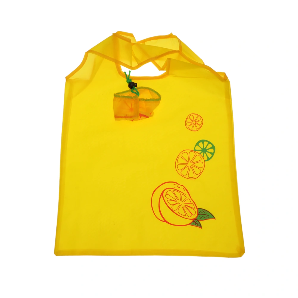 5pcs Folding Fruit Eco-friendly Bags Lemon Pattern Handbags Portable Shopping Bag Reusable Tote