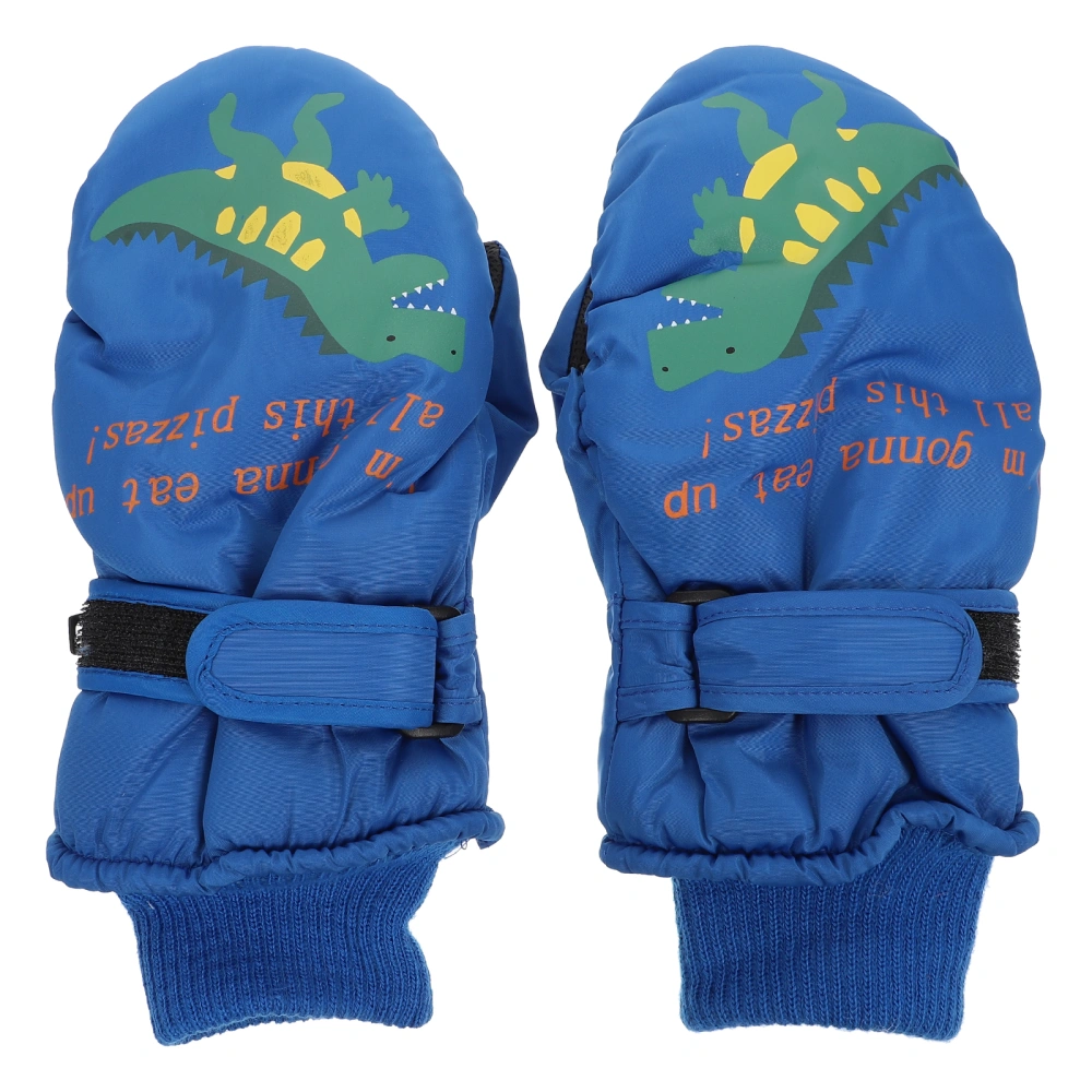 1 Pair Children Cold-proof Gloves Waterproof Ski Gloves Cartoon Outdoor Gloves