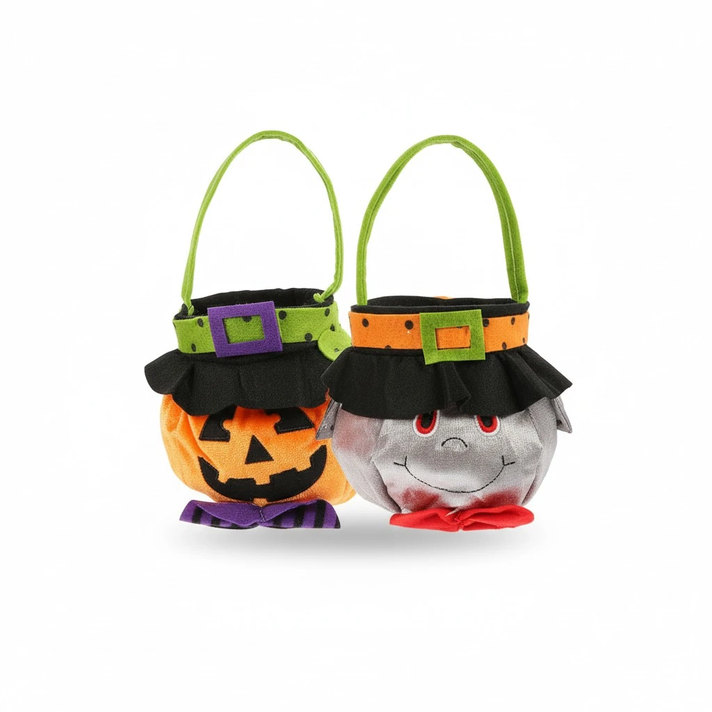 2pcs Candy Baskets Handheld Candy Pouches Candy Bags for Halloween Party
