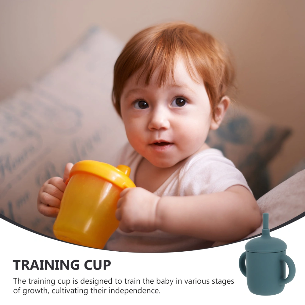 1Pc Kids Water Drinking Cup Silicone Straw Cup Baby Toddler Training Cup