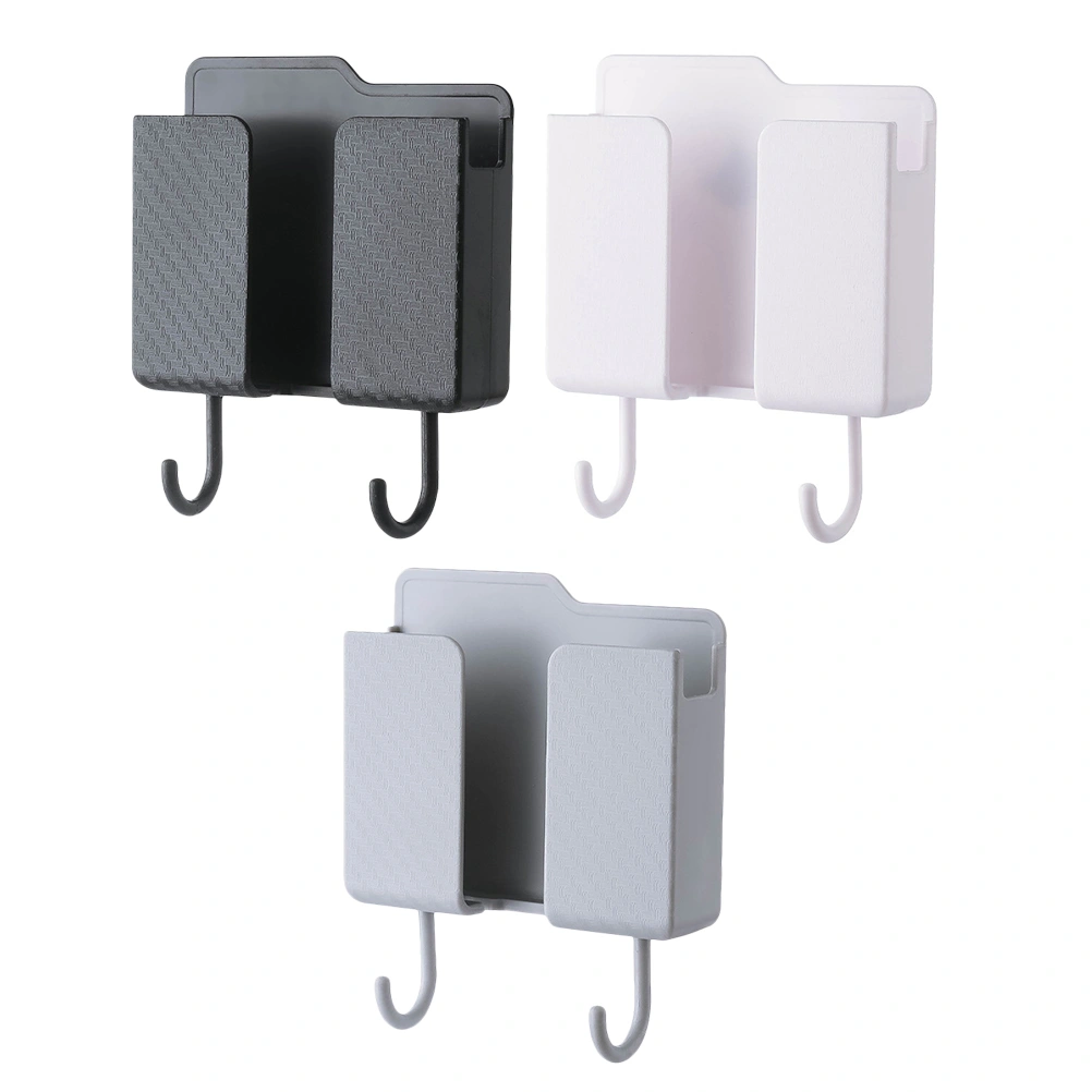 3pcs Wall Mount Phone Holder Adhesive Wall Phone Storage Box Smartphone Box