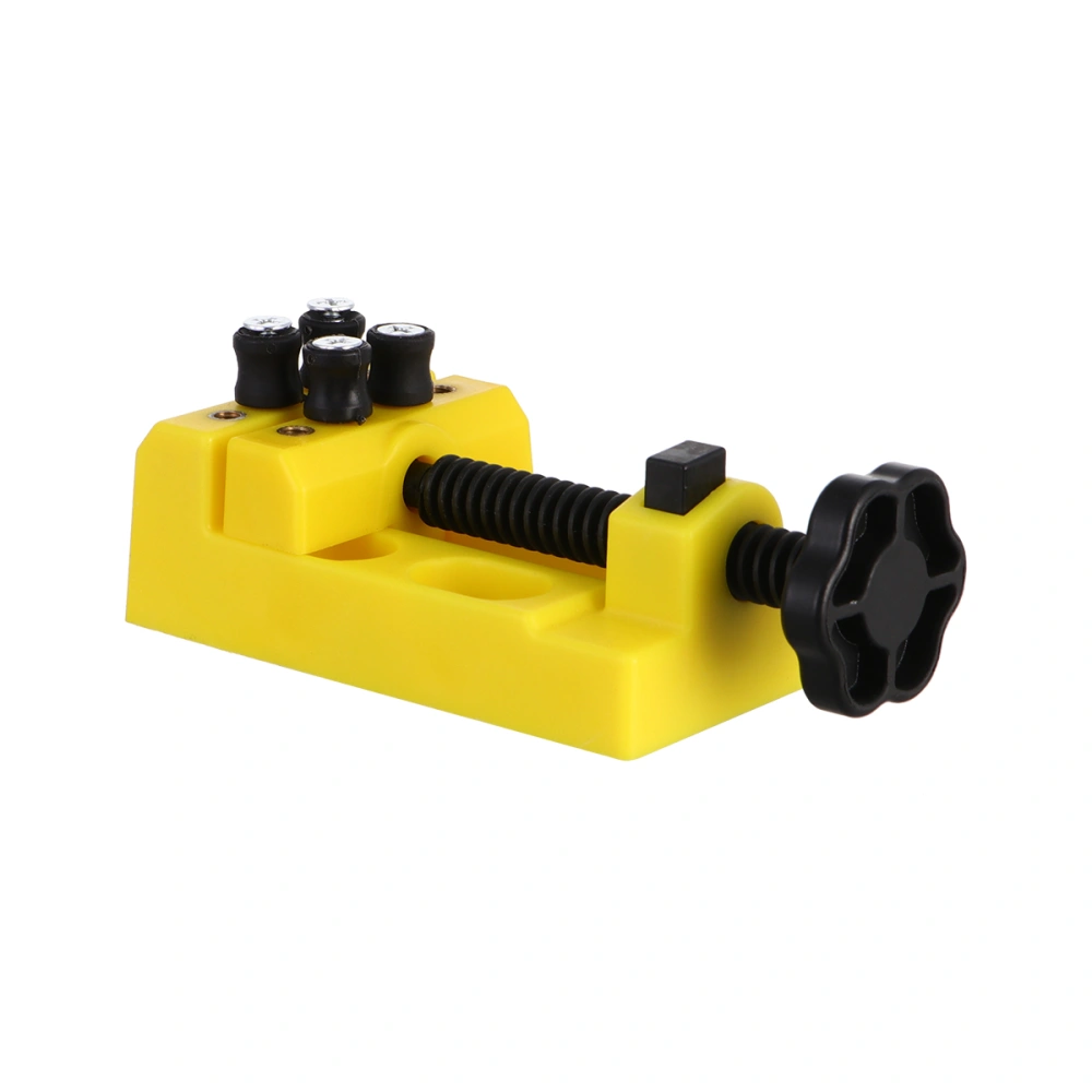 Watch Movement Holder Repairing Clamp Tool Retaining Bracket Adjustable Press Closer Remover Holder Repair Watchmaker Tool (Yellow)