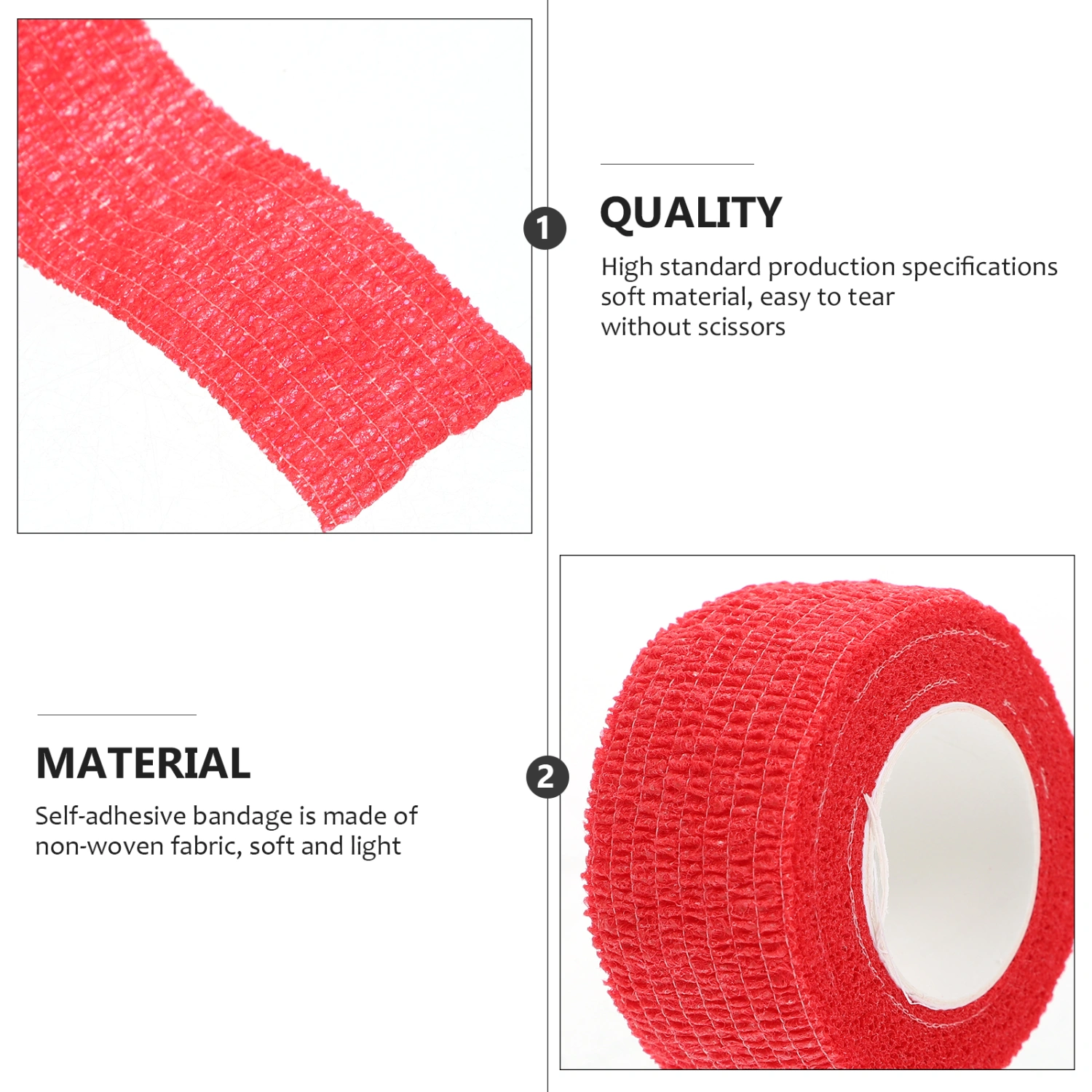 12pcs Non-woven Fabric Bandages Finger Bandages Sports Tools Pets Elastic Bandage