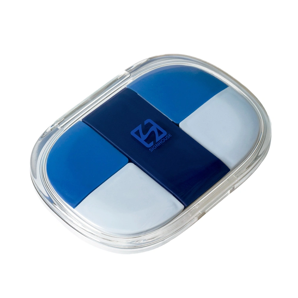 1pcs Portable Pill Case High-Capacity Pill Storage Box for Home Travel Outdoor (Blue)