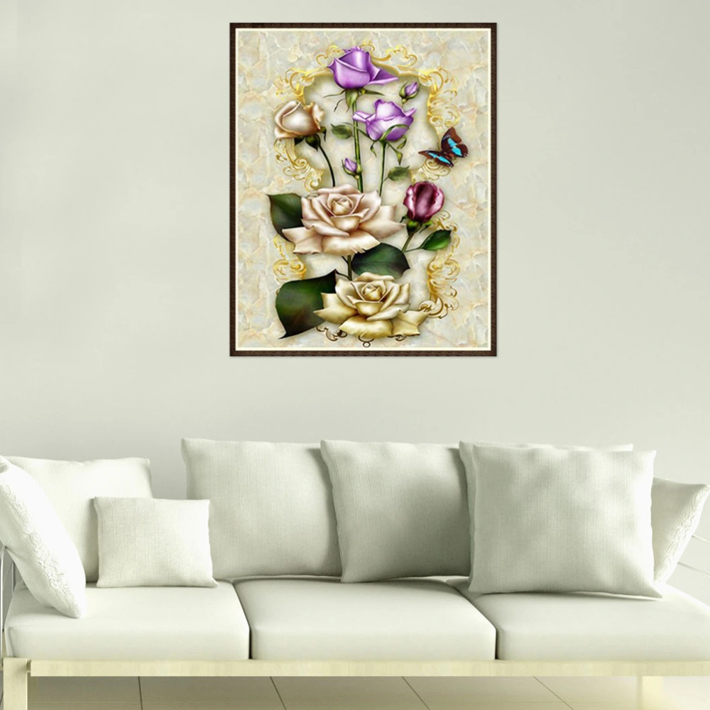 Beads Painting Rose Pattern Cross Stitch Painting by Diamond Home Ornaments Z314