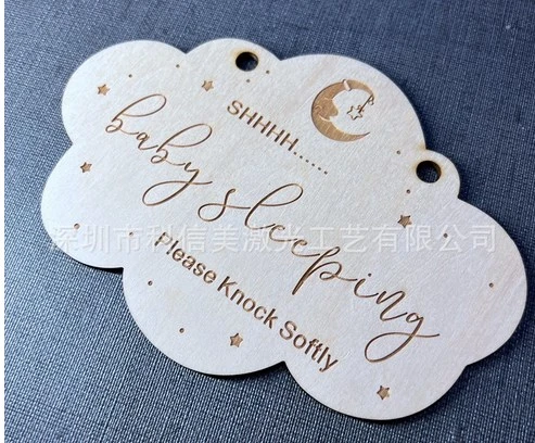 6 Pcs Sleeping Door Signs Wooden Sleeping Plaques Sleeping Signs for  Front Door Porch Door