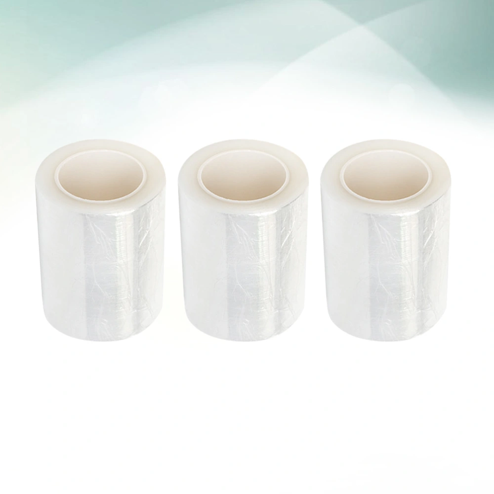 3 Roll Embroidered Plastic Wrap Lip Special Covering Film Semi-permanent Line Embroidery Supplies for Home Salon Use