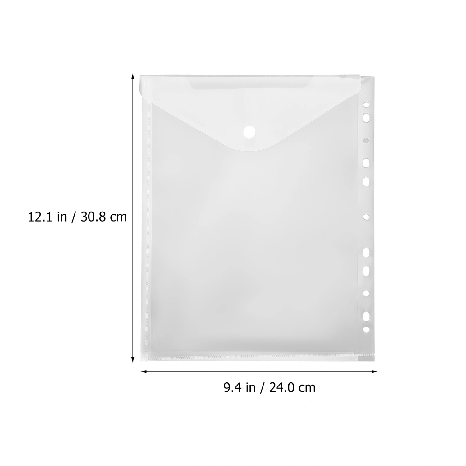 5Pcs Plastic A4 File Storage Bags 11-hole Loose-leaf Photo Protectors (Transparent)