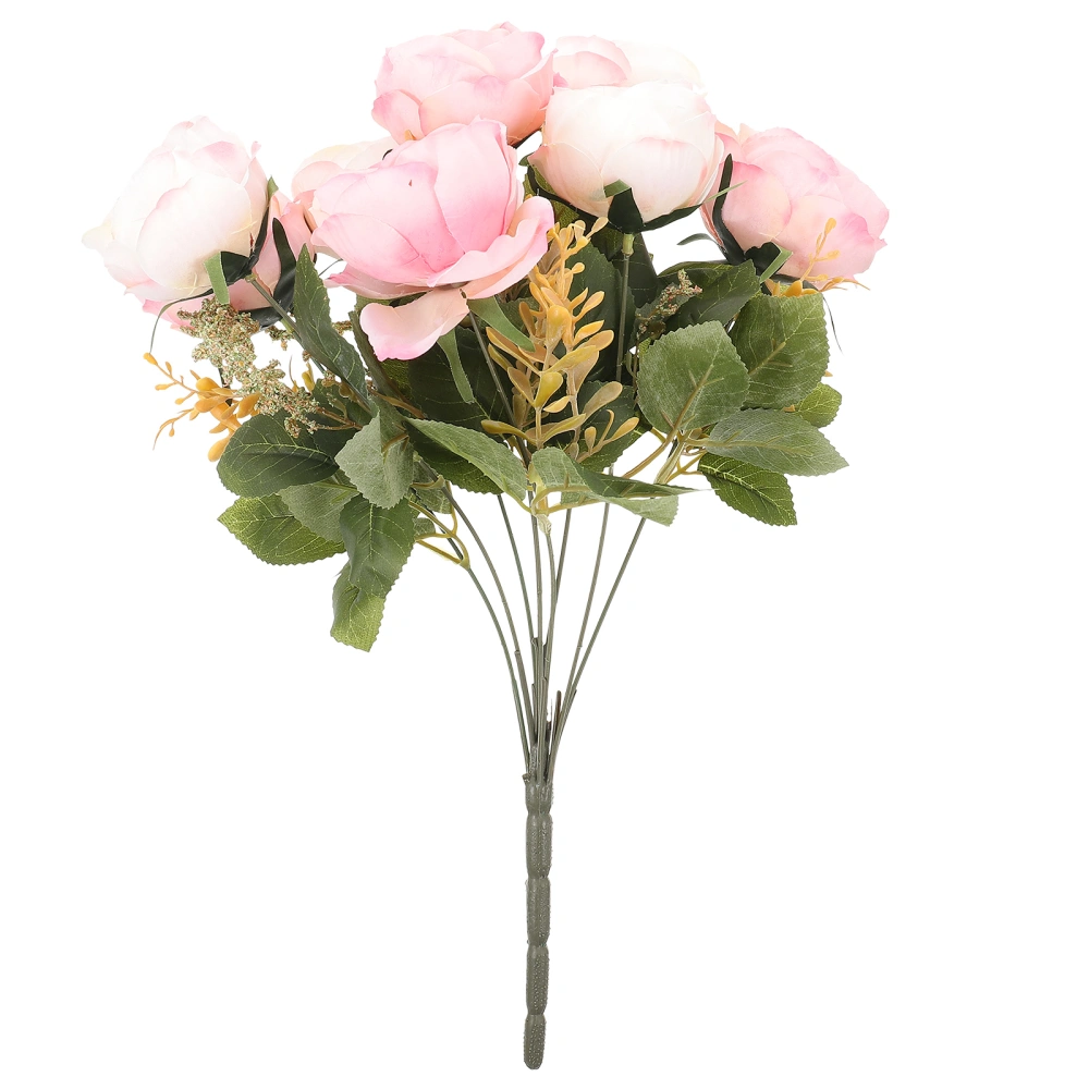 Simulated Peony Flower Decor Lifelike Artificial Flower Adornment For Home