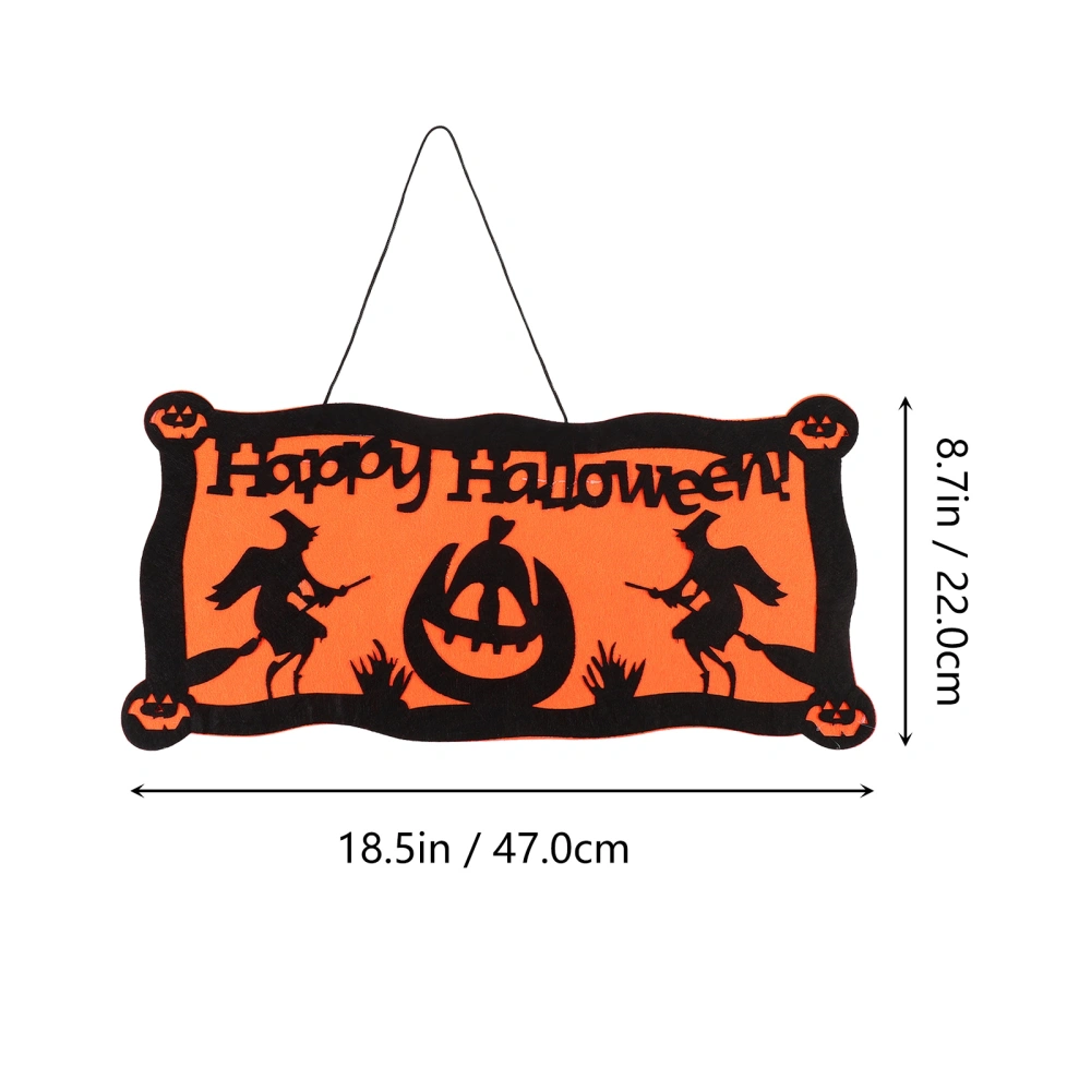 2pcs Halloween Theme Ornament Chic Door Hanging Party Hangings Flag Pendant