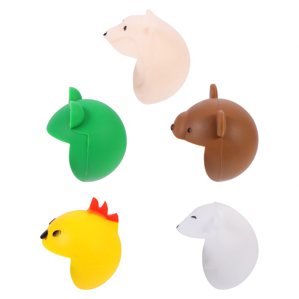 1 Set 5Pcs Animal Shape Silicone Corner Guards Corner Covers (Assorted Color)