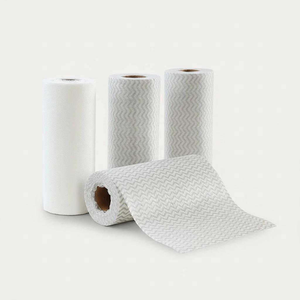 50pcs/Roll Mutipurpose Handy Wipes Cleaning Wipes Disposable Nonstick Wiping Rags Nonwovens House Cleaning Cloth Kitchen Dish Dishcloth (White)